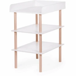 CHILDHOME Wickeltisch Weiß Natur