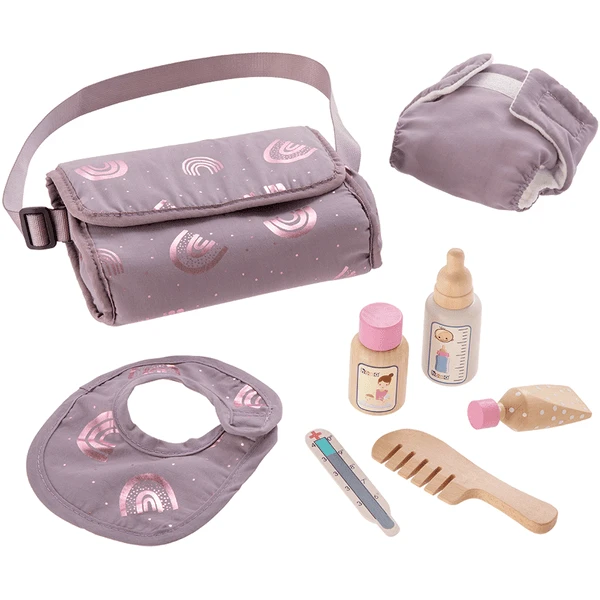 Howa Puppenwickeltasche "Rainbow" Inklusive Zubehör 7 Teilig 1 Howa Puppenwickeltasche "Rainbow" Inklusive Zubehör 7 Teilig