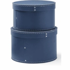 Kids Concept® Runde Aufbewahrungsbox 2er Set, Blau