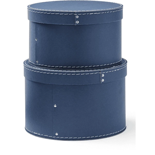 Kids Concept® Runde Aufbewahrungsbox 2er Set, Blau 1 Kids Concept® Runde Aufbewahrungsbox 2er Set, Blau