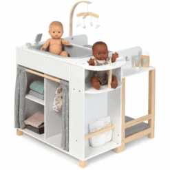 MUSTERKIND® Puppen-Center "Viola" Weiß/natur/grau