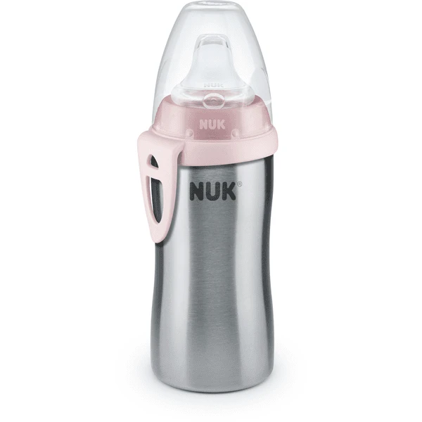 NUK Trinkflasche Active Cup Pink Aus Edelstahl Ab 12. Monate 1 NUK Trinkflasche Active Cup Pink Aus Edelstahl Ab 12. Monate