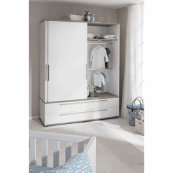 PAIDI Schiebetürenschrank Carlo 2-türig Breit Kreideweiß